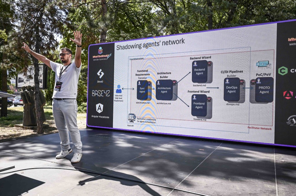 Live demo of multi-agent AI systems and Semantic Kernel at WhatTheStack developer conference