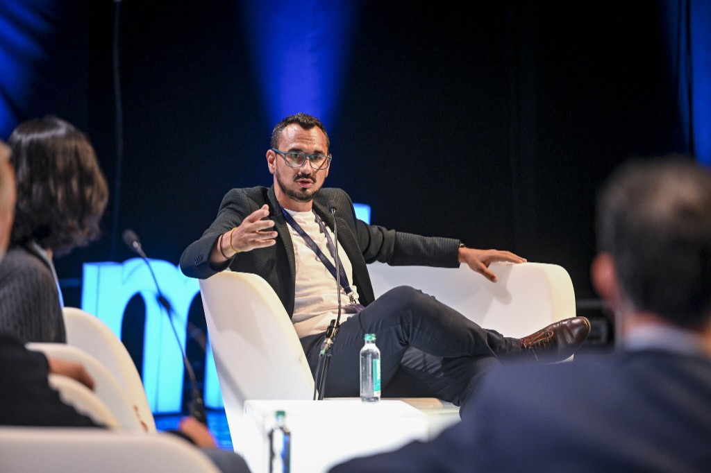 Expert panel discussion on AI strategy and enterprise AI transformation at tech conference